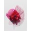 Minihut Fascinator Schleier Schmetterling Pink Burlesque Rockabilly Pin Up 20180419_094857