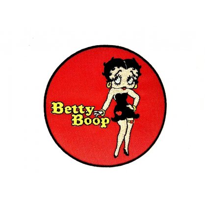 Patch Betty Boop Rot Flicken Aufnäher Aubügeln Bügelbild betty1