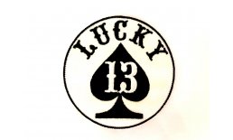 Patch Lucky 13 Pik As Flicken Aufnäher Aufbügeln Bügelbild 13