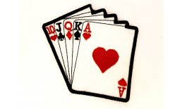 Patch Poker Karten Herz As Gambler Flicken Aufnäher Aufbügeln Bügelbild cards