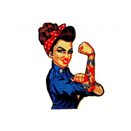 Patch Rosie the Riveter Tattoo Flicken Aufnähen Aubügeln Bügelbild rosie1