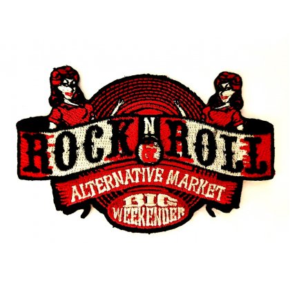 Patch Rock N Roll Alternative Market Big Weekender Flicken Aufnäher Aufbügeln Bügelbild roll2