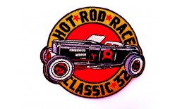 Patch Hot Rod Race Classic 32 Oldcar Flicken Aufnäher Aufbügeln Bügelbild 322