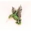 Brosche Anhänger Pin Kolibri Grün Silber Vogel Anstecker IMG_20210318_095246