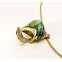 Muschel Seashell Schnecke Kette Anhänger Mint Hellgrün Gold Verstellbar  IMG_20210318_181644