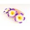 Blumenkamm Frangipani Lila Gelb Blüten Haarkamm Steckkamm Hawaii IMG_20210325_232047