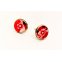 Ohrstecker Rot Blume Silber Handgemacht Homemade Carinthia Retro  IMG_20210329_195827