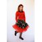 Petticoat Unterrock Rot Tüll Seide 50er Swing Rockabilly Tracht Dirndl Hochzeit Braut   DSC_8871