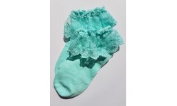 Socken Sneakers Mint Spitze Rüschen Rockabella Vintage Pin Up 20170329_115258