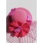 Minihut Fascinator Schleier Schmetterling Pink Burlesque Rockabilly Pin Up 20180419_094946