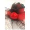 Fascinator Rot Schwarz Netz Rose Federn Rockabilly Pinup Burlesque Ball Tracht Dirndl Haare Fa rot 6
