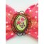 Haarschleife Masche Spange Pink Weiss Dots Brosche Schmetterling Vintage Rockabilly Haare  Schleife pink 4